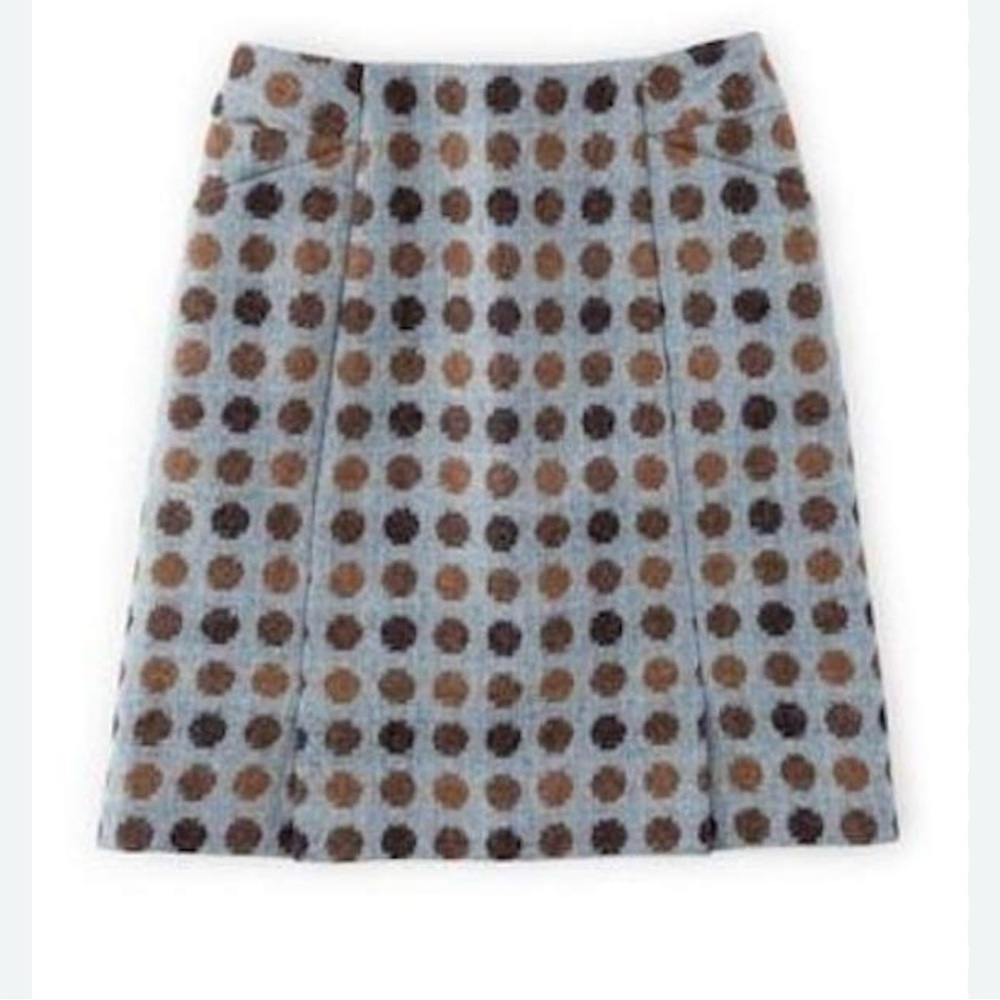 Boden British Tweed by Moon Wool Skirt. Size 4